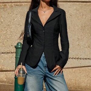 Forever 21 Black Tailored Blazer